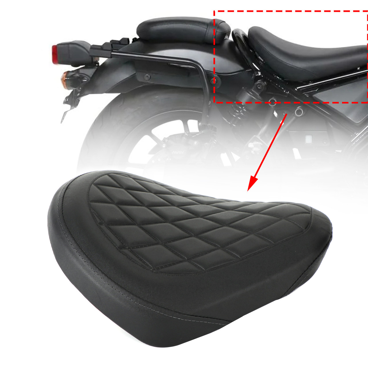 Rider Passenger Seat Front Rear Cushion Black Fit For Honda Cm1100 Cmx1100 21-22