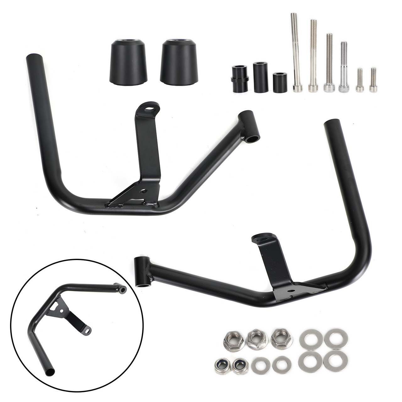 Black Engine Guards Frame Crash Bars Protection Iron Fit For Tr Trident 660 21