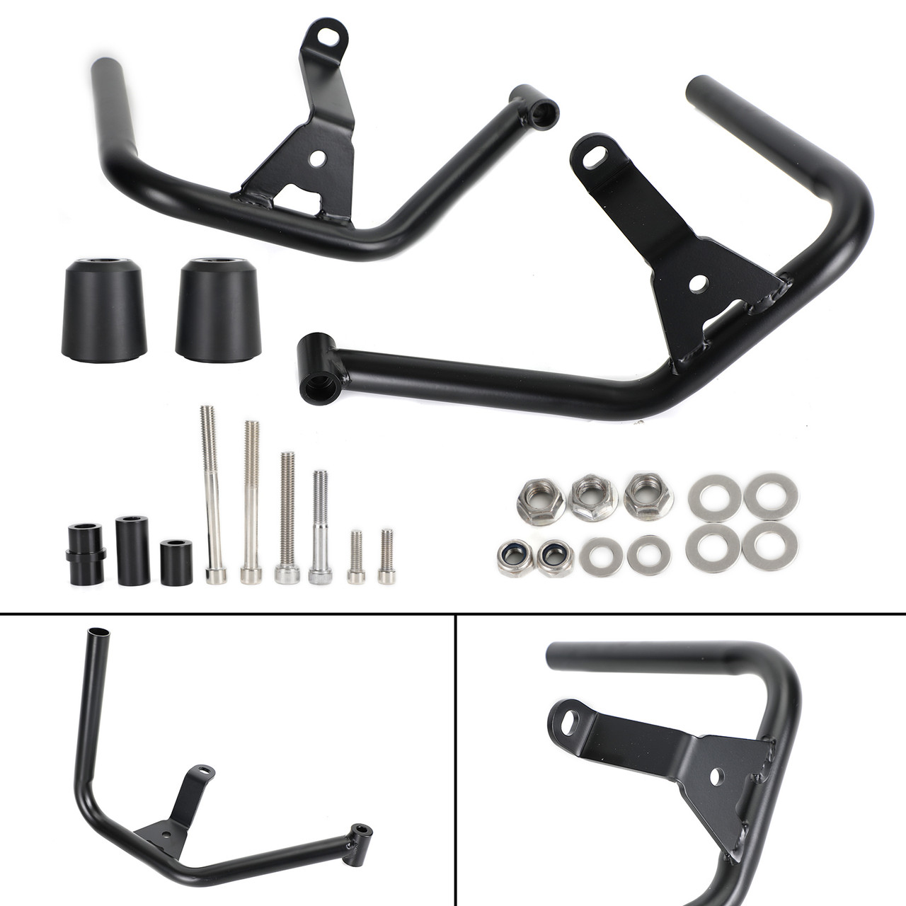 Black Engine Guards Frame Crash Bars Protection Iron Fit For Tr Trident 660 21