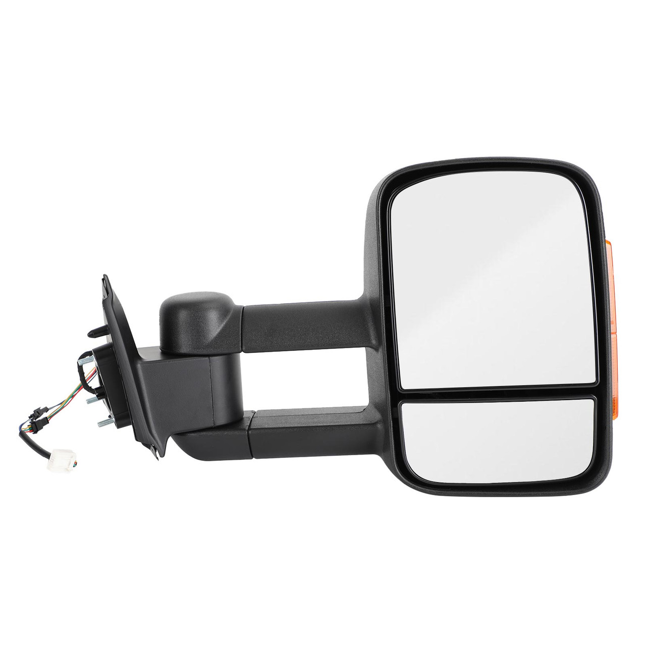 Pair of Electric Extendable Towing Mirrors for Nissan Navara NP300 2015+ Black