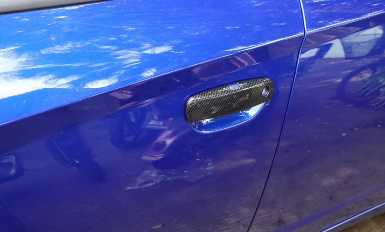4x Carbon Fiber Door Handles Trim Cover Sticker Decals For Charger 2010+