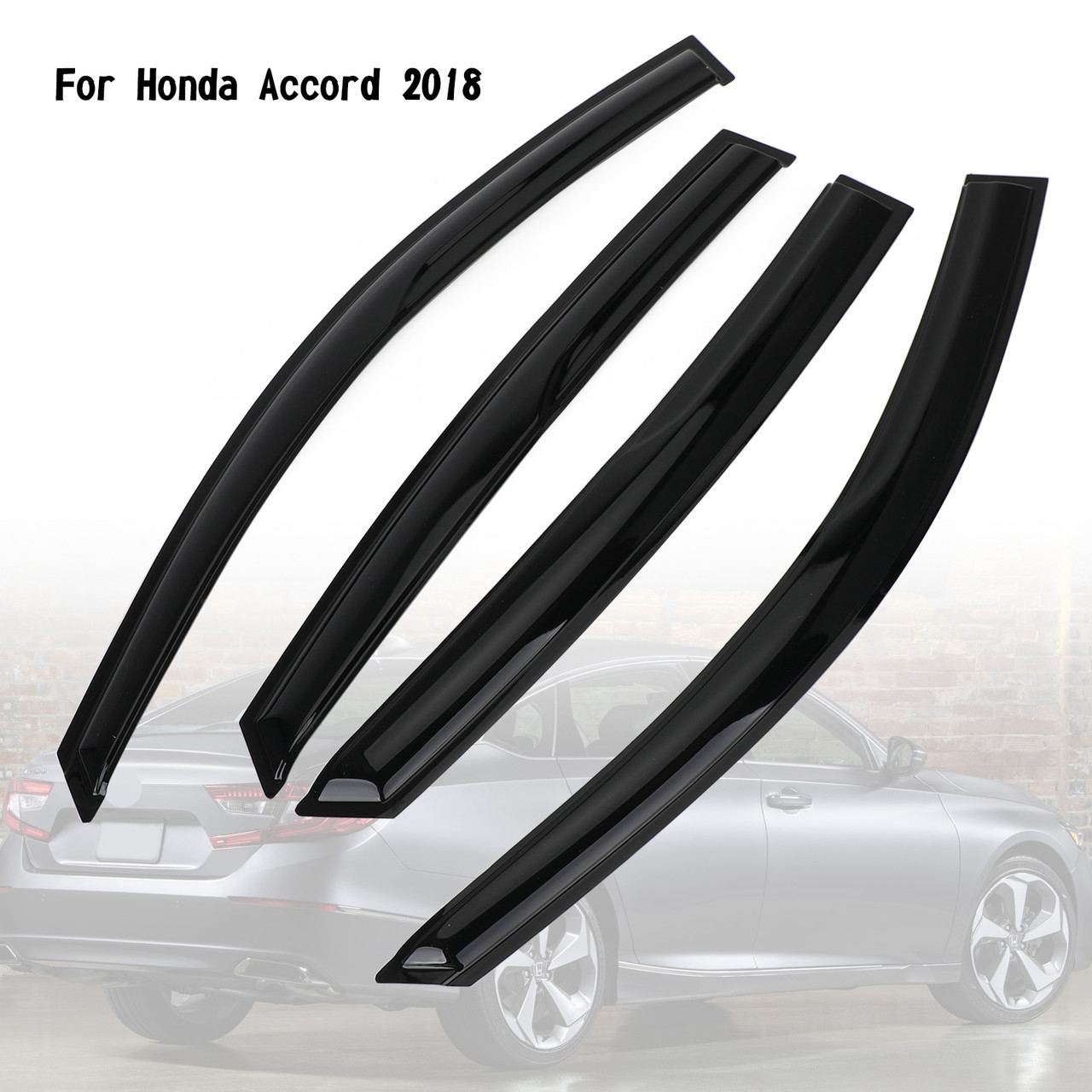 4pcs Side Window Vent Visor Sun Rain Deflector Guard For Honda Accord 2018+