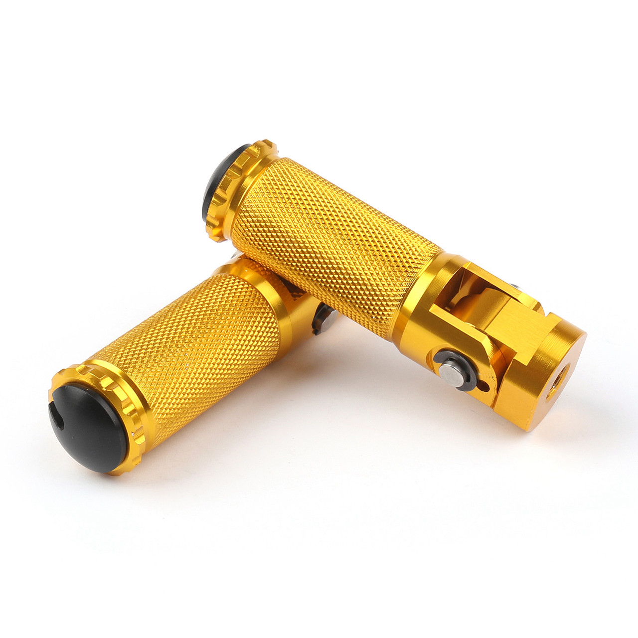 CNC Folding Foot Pegs Footpeg Rear Set Rest Racing For Universal Motorcycle Gold