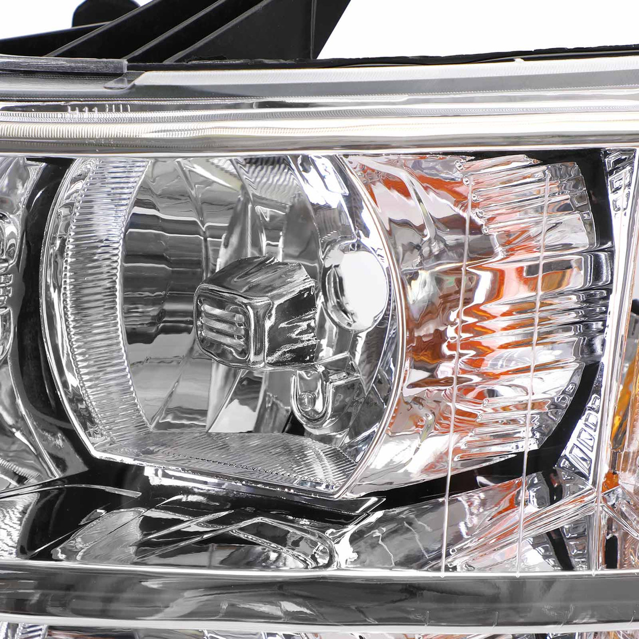 Chrome Clear Amber Headlights Assembly For Chevr Silverado 1500 2500 3500 07-13