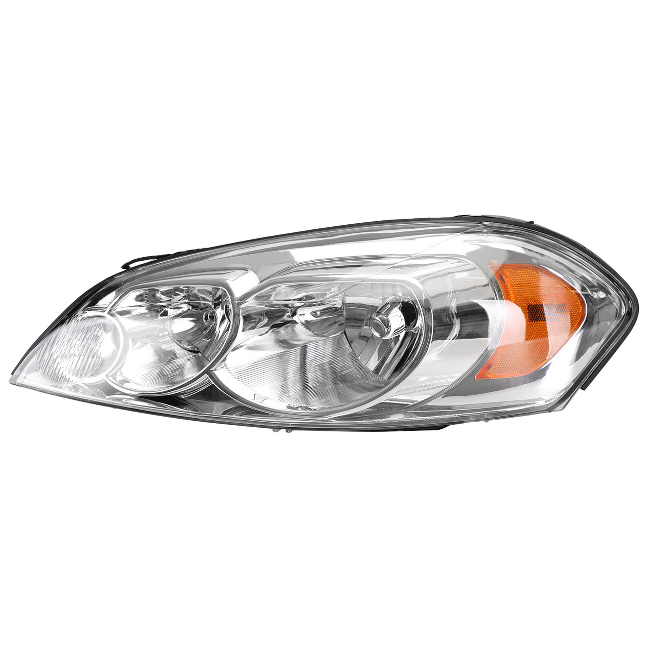 Chrome Housing Clear Amber Headlights Assembly For Chevr Impala 2006-2013