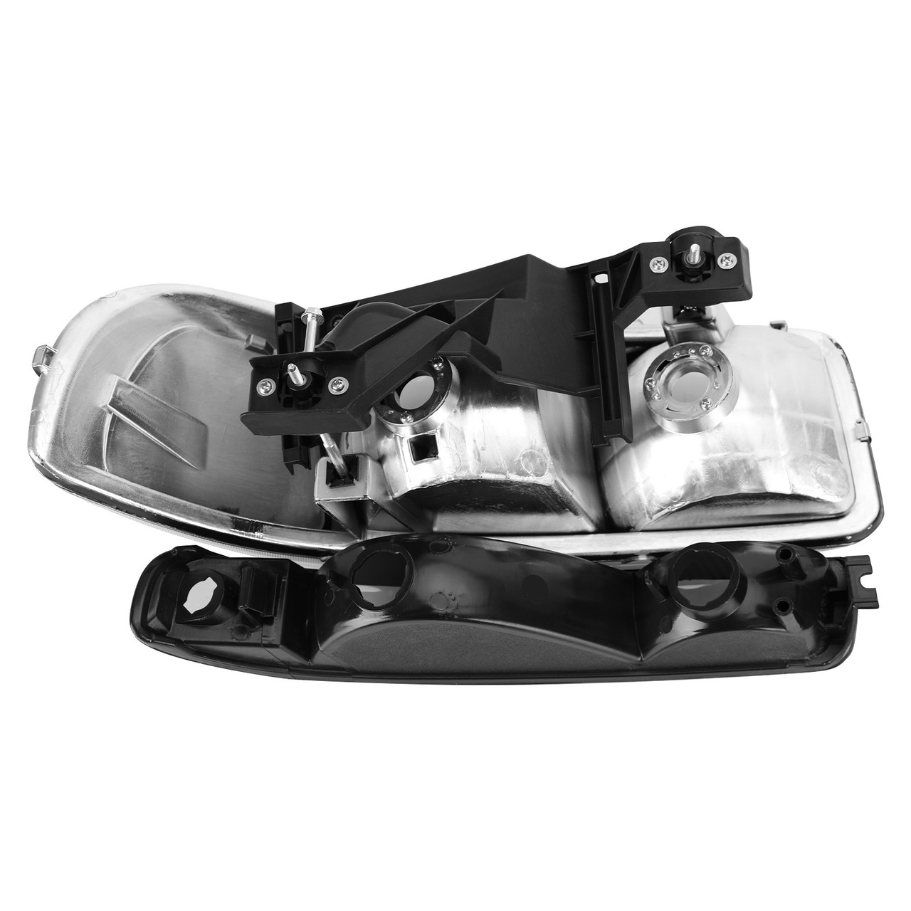 Black Housing Clear Side Headlights/Lamp Assembly For GMC Sierra Yukon XL 99-06