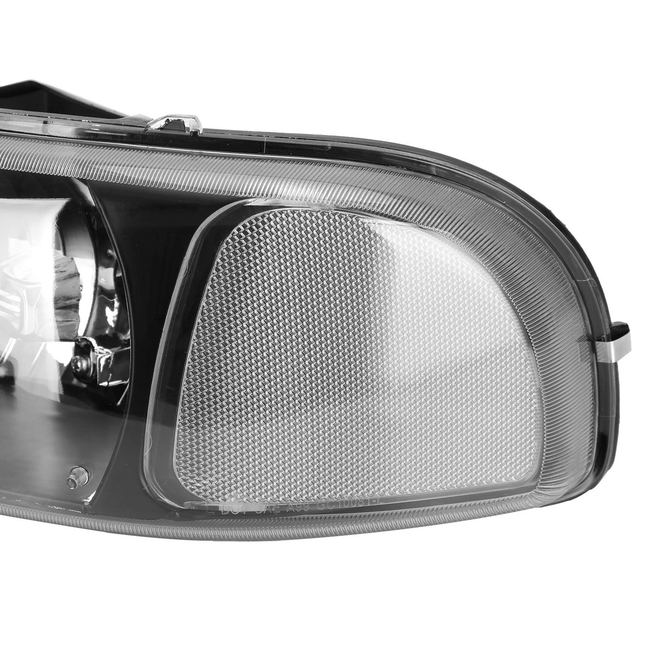 Black Housing Clear Side Headlights/Lamp Assembly For GMC Sierra Yukon XL 99-06