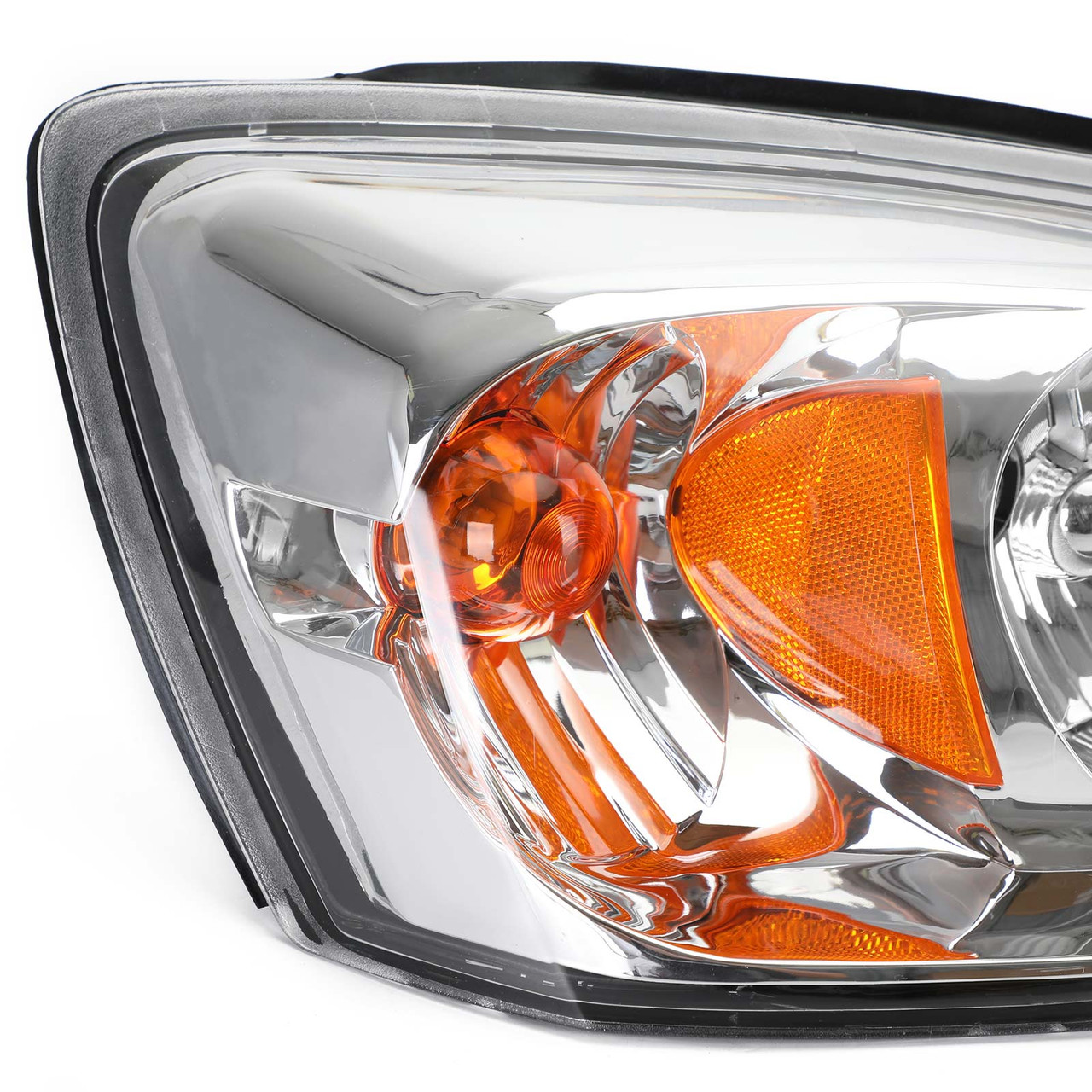 Chrome Housing Clear Amber Headlights Assembly For Chevr Malibu 2004-2008