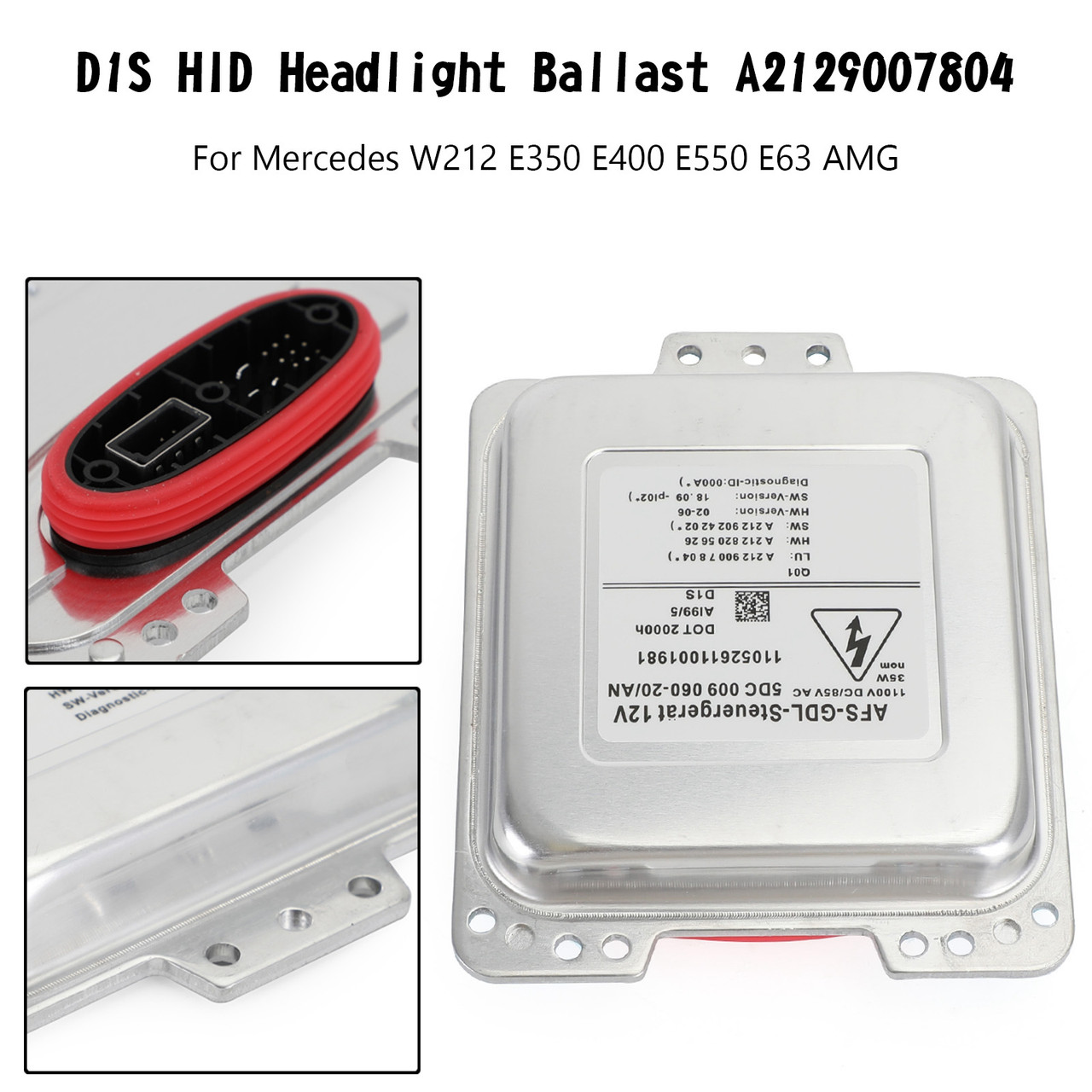 D1S HID Headlight Ballast A2129007804 For Mercedes W212 E350 E400 E550 E63 AMG