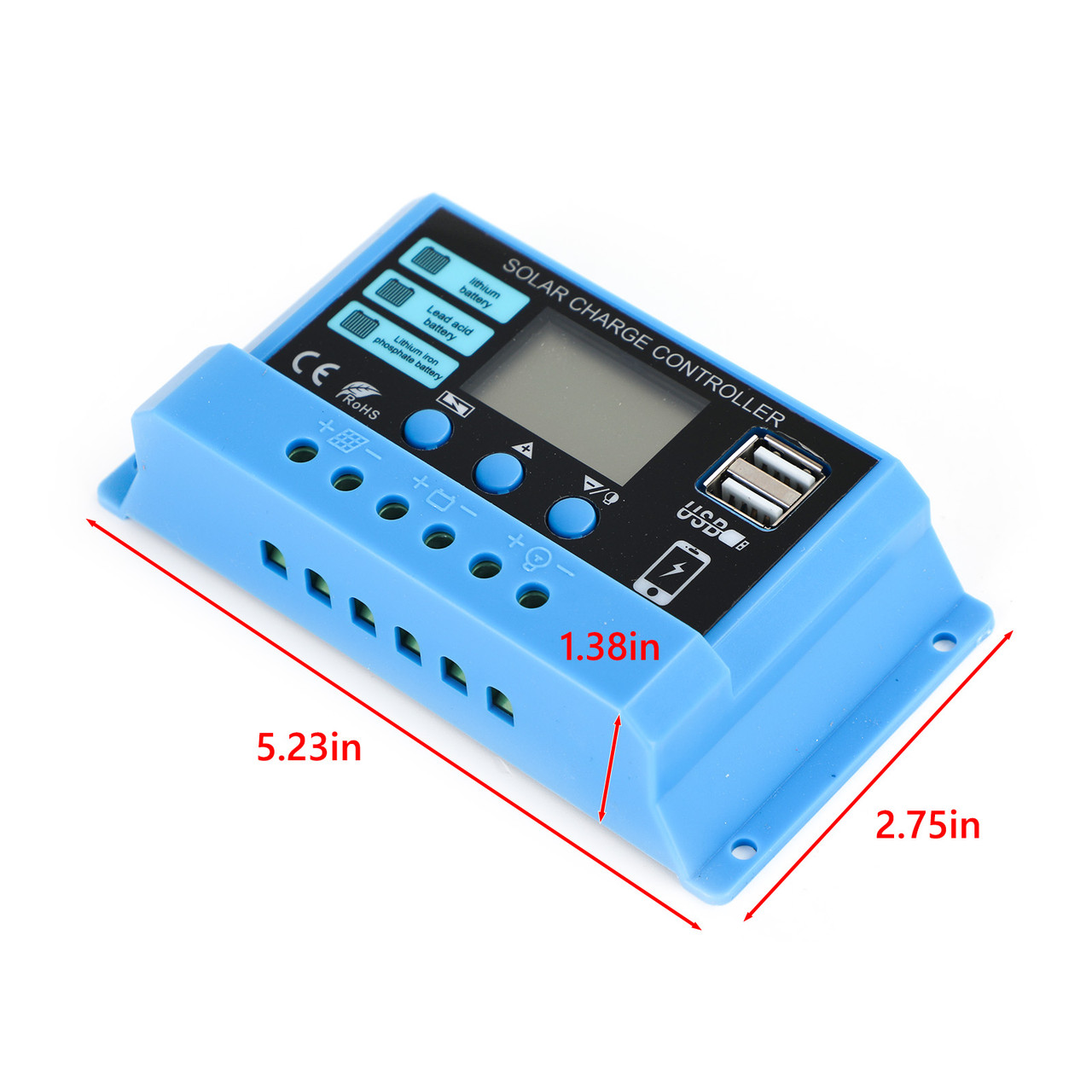30A PWM Solar Charge Controller PV Regulator For Lifepo4 Lithium