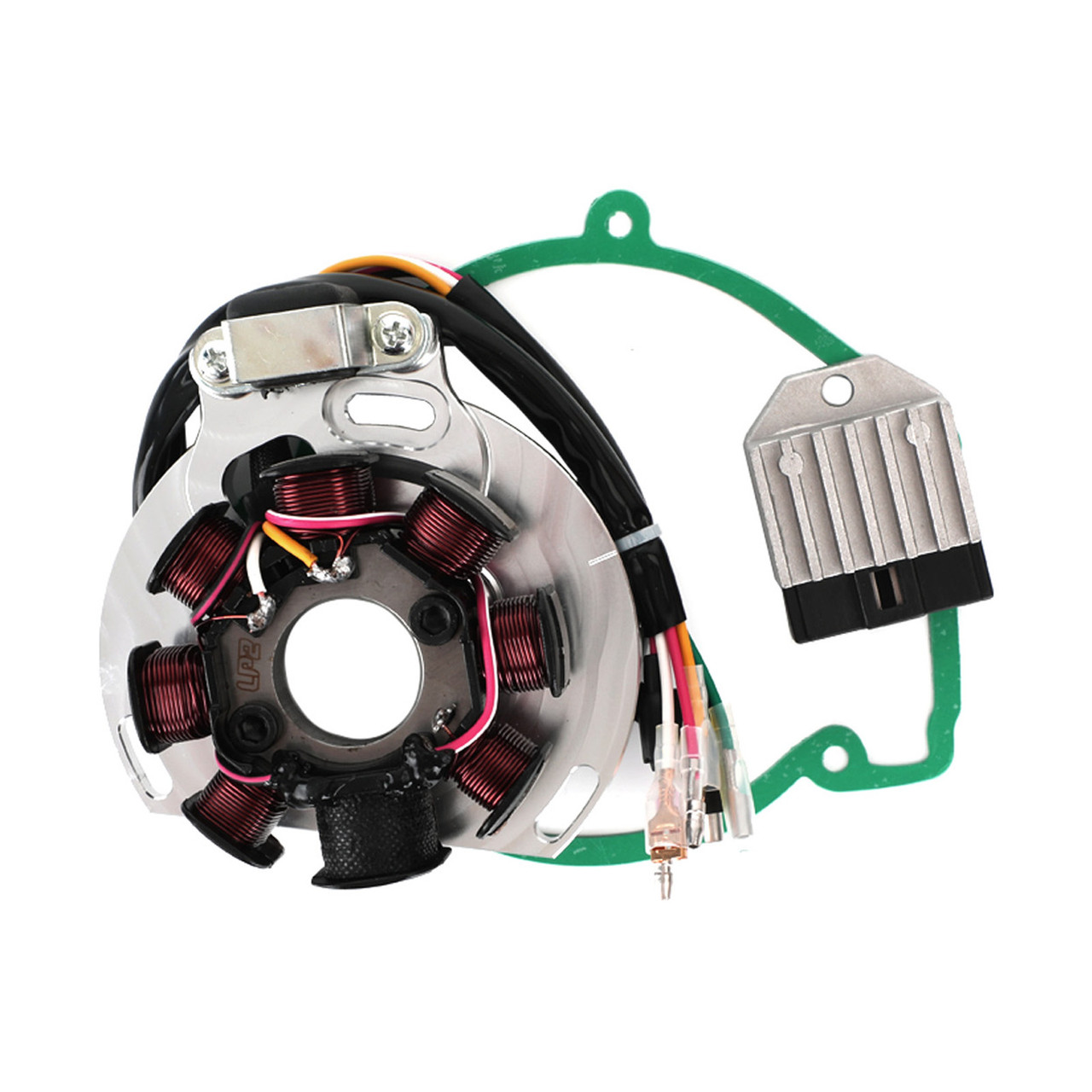 Magneto Coil Stator + Voltage Regulator + Gasket Assy Fit for 250 SX EXE EXC Six Days 300 MXC 380 SX 00-03