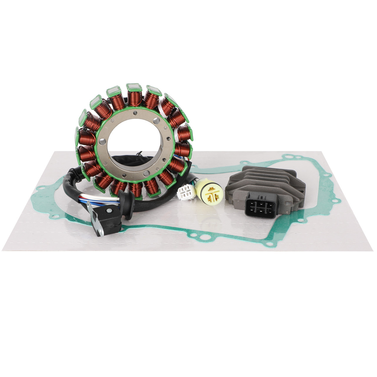 Magneto Coil Stator + Voltage Regulator + Gasket Assy Fit for Yamaha YFM400 YFM400 Big Bear 400 2WD 02-04 YFM40FB 4WD IRS YFM40FBE Exploring 07