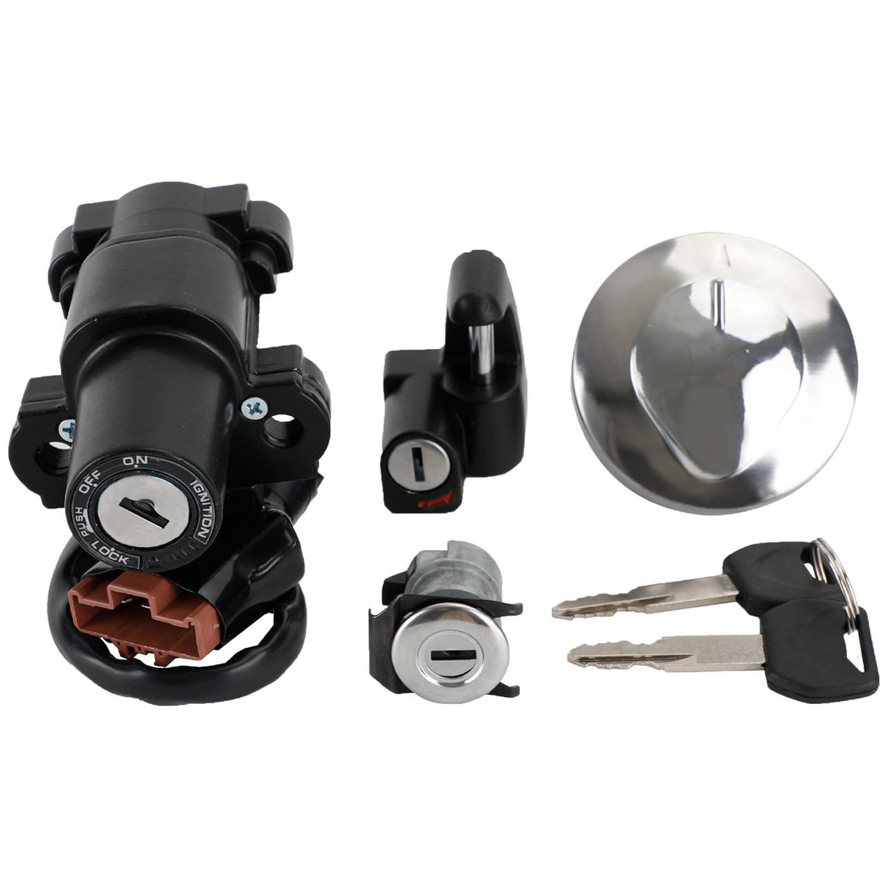 Ignition Switch Fuel Gas Cap Seat Lock Keys Set Fit for Honda 13-20 CRF250L 17-20 CRF250LA ABS 14-16 CRF250M