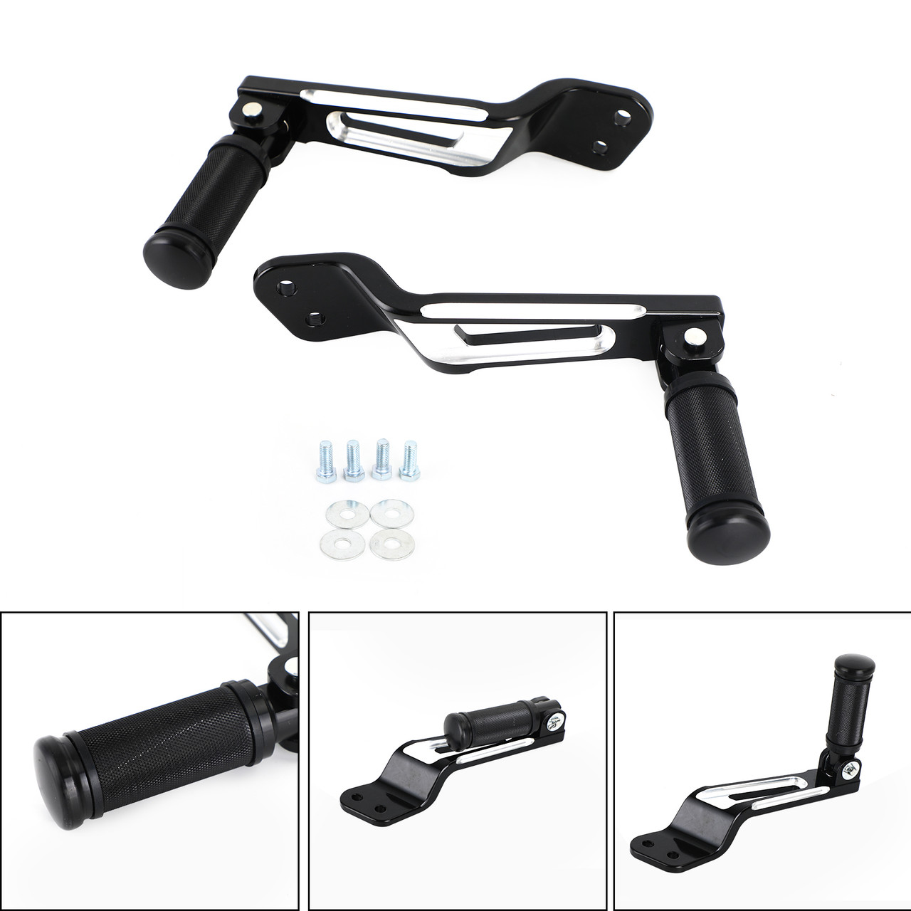 Rear Footpegs CNC Fit for Yamaha Bolt XV950 XVS950 R-Spec 2014-2020 BLK