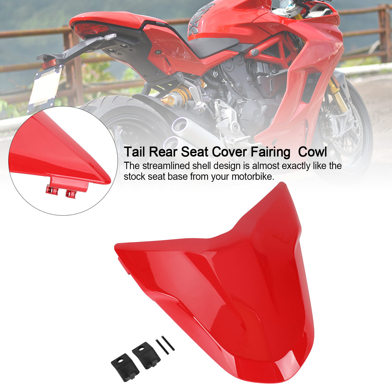 Tail Rear Seat Cover Fairing Cowl fit for DUCATI Supersport 939 All Year RED