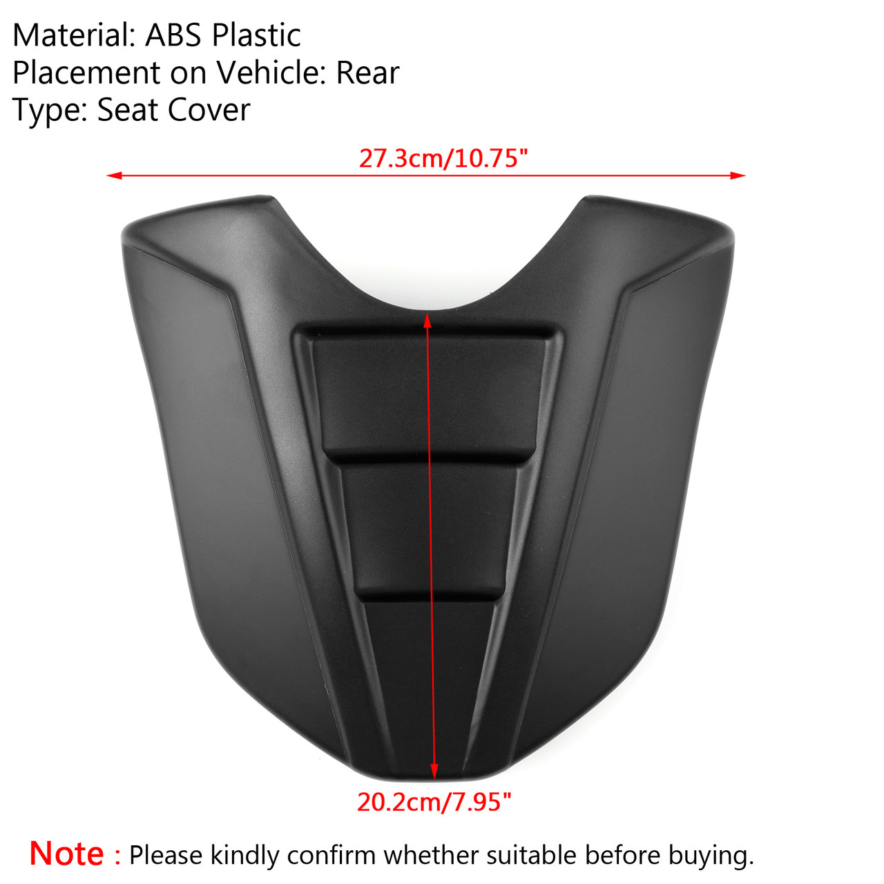 Seat Cover Cowl For Yamaha MT-10 2016-2021 Black