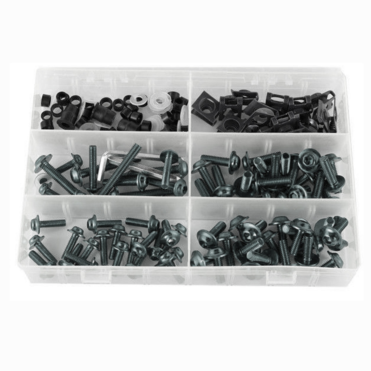 177PCS Motorcycle Sportbike Windscreen Fairing Bolts Kit Fastener Clips Screws Universal Fit For Yamaha Motorcycle/Motorbikes/Sportbikes/Scooter/Streetbikes TIT~BC2