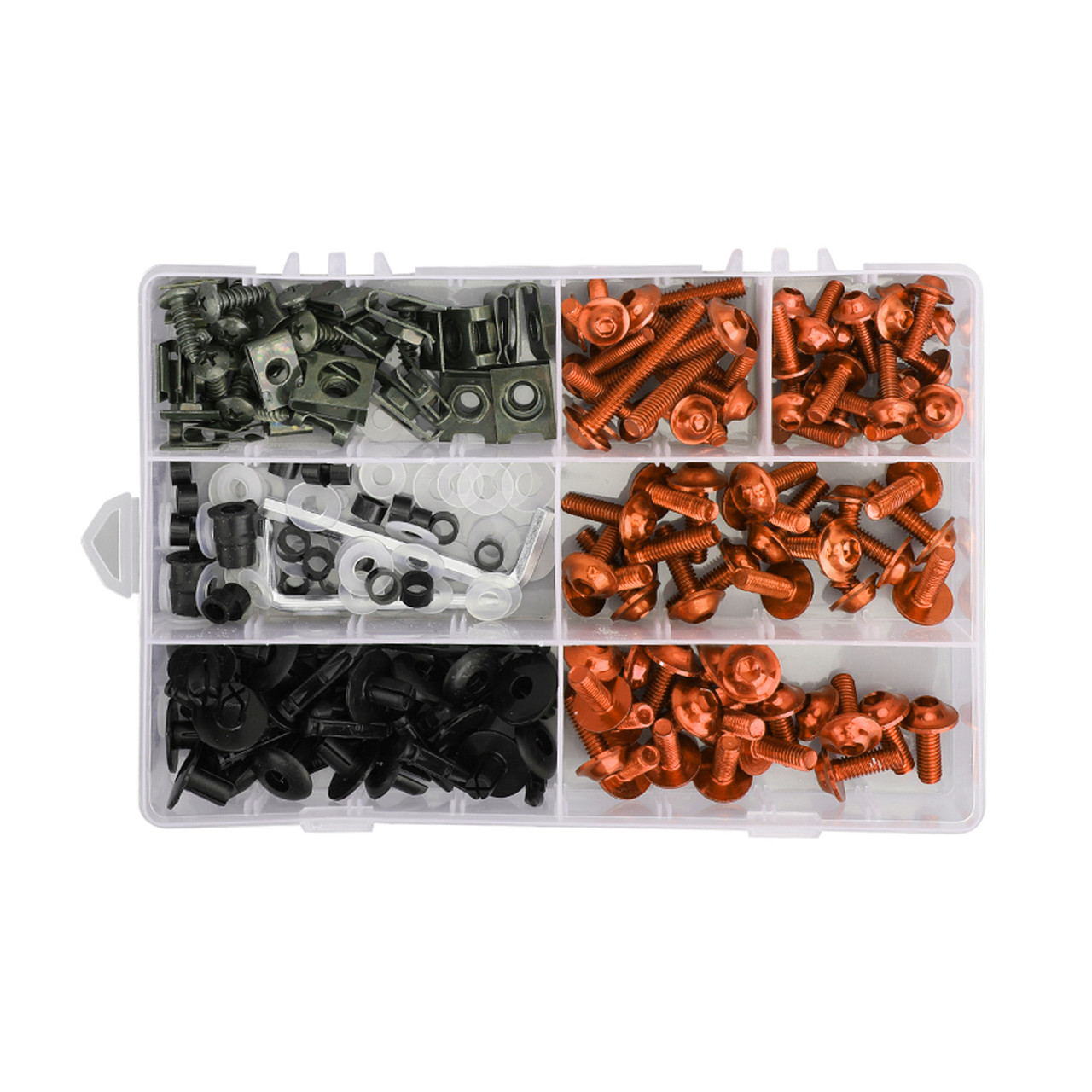 198PCS Motorcycle Sportbike Windscreen Fairing Bolts Kit Fastener Clips Screws For Kawasaki Streetfighter 848 -- 2012 2014 ORG~BC3