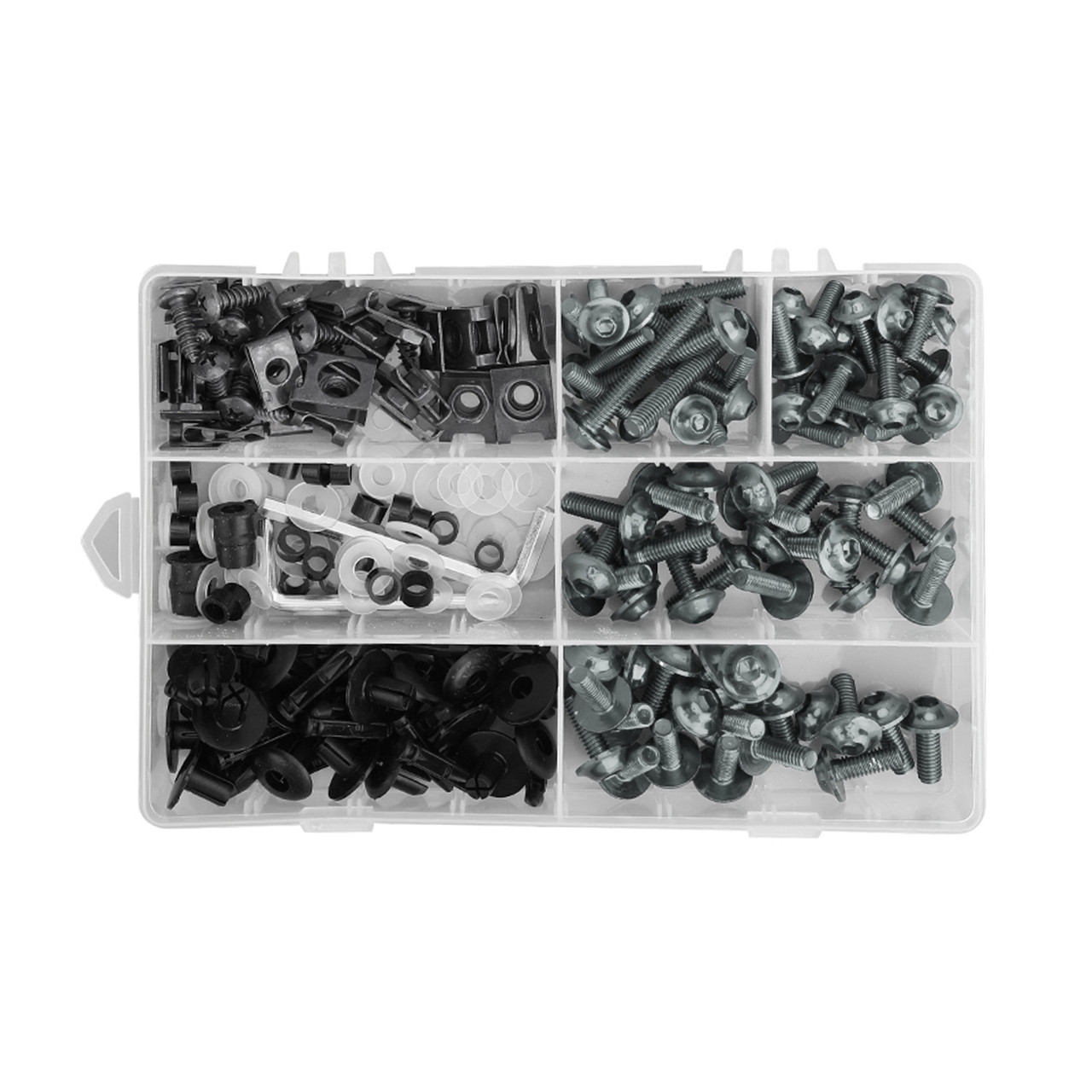 198PCS Motorcycle Sportbike Windscreen Fairing Bolts Kit Fastener Clips Screws For Kawasaki Concours 14 ZG1400A ABS 2016 TIT~BC3