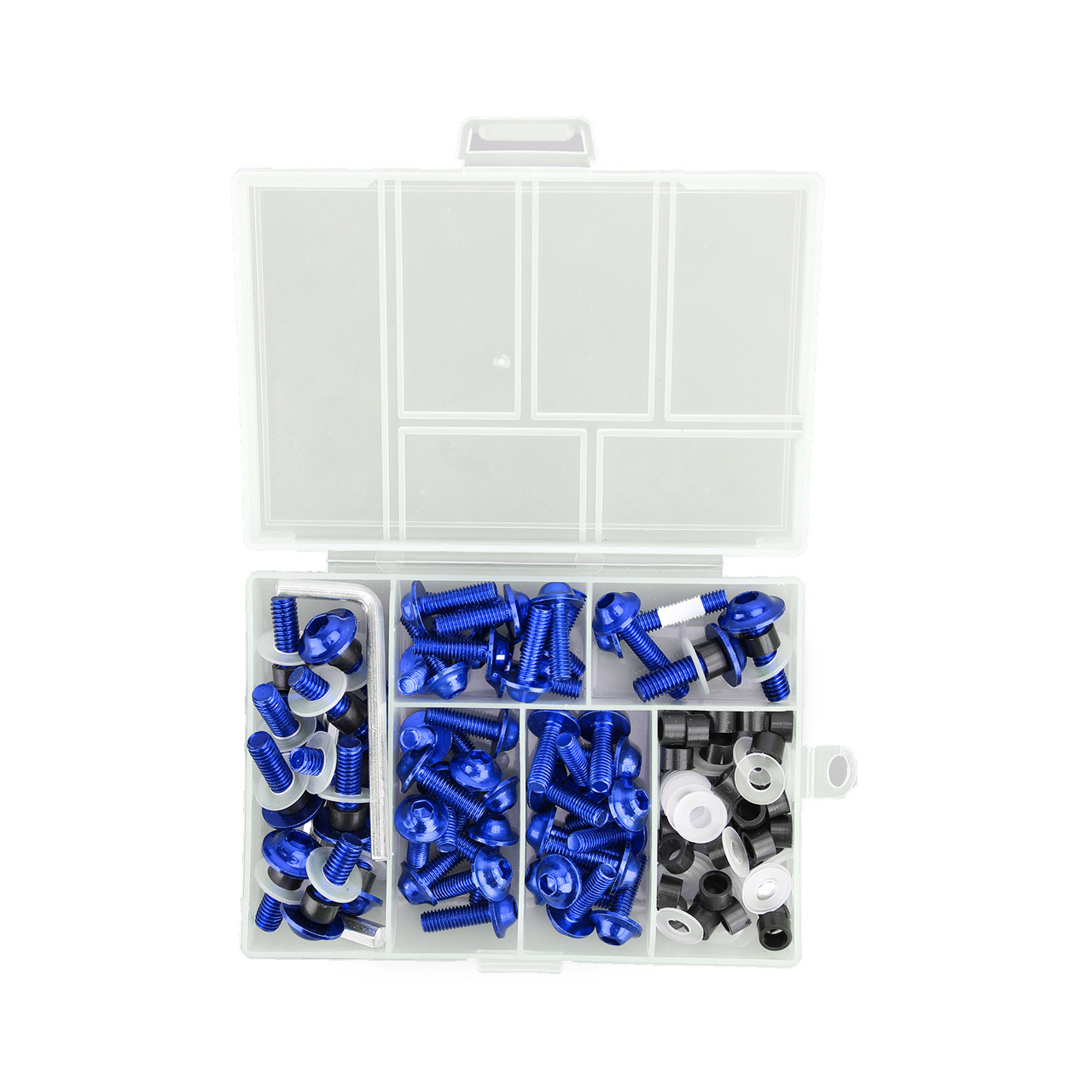 158Pcs Motorcycle Sportbike Windscreen Fairing Bolts Kit Fastener Clips Screws Fit For Honda Motorcycle/Sportbikes/Scooter/Streetbikes Blue~BC1