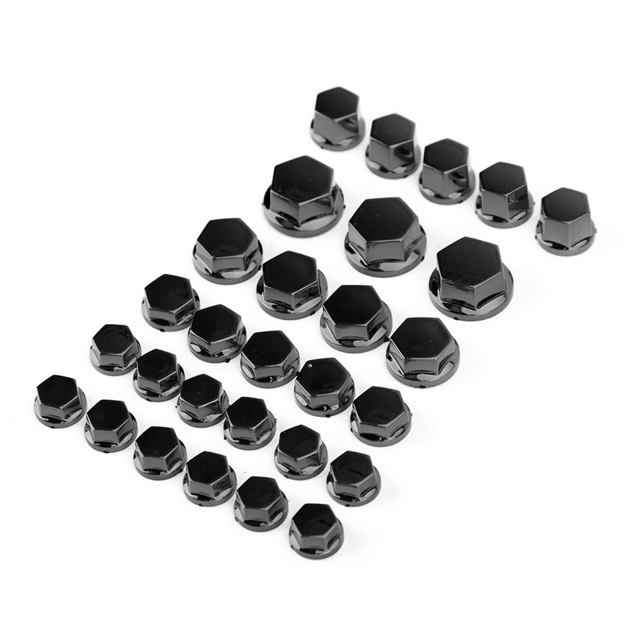 30pcs Motorcycle Hexagon Socket Screw Covers Bolt Nut Caps Fit for Honda BLK