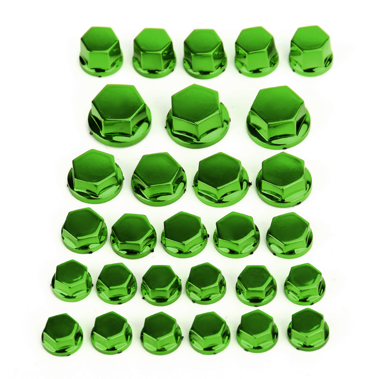 30pcs Motorcycle Hexagon Socket Screw Covers Bolt Nut Caps Fit for Kawasaki GRN