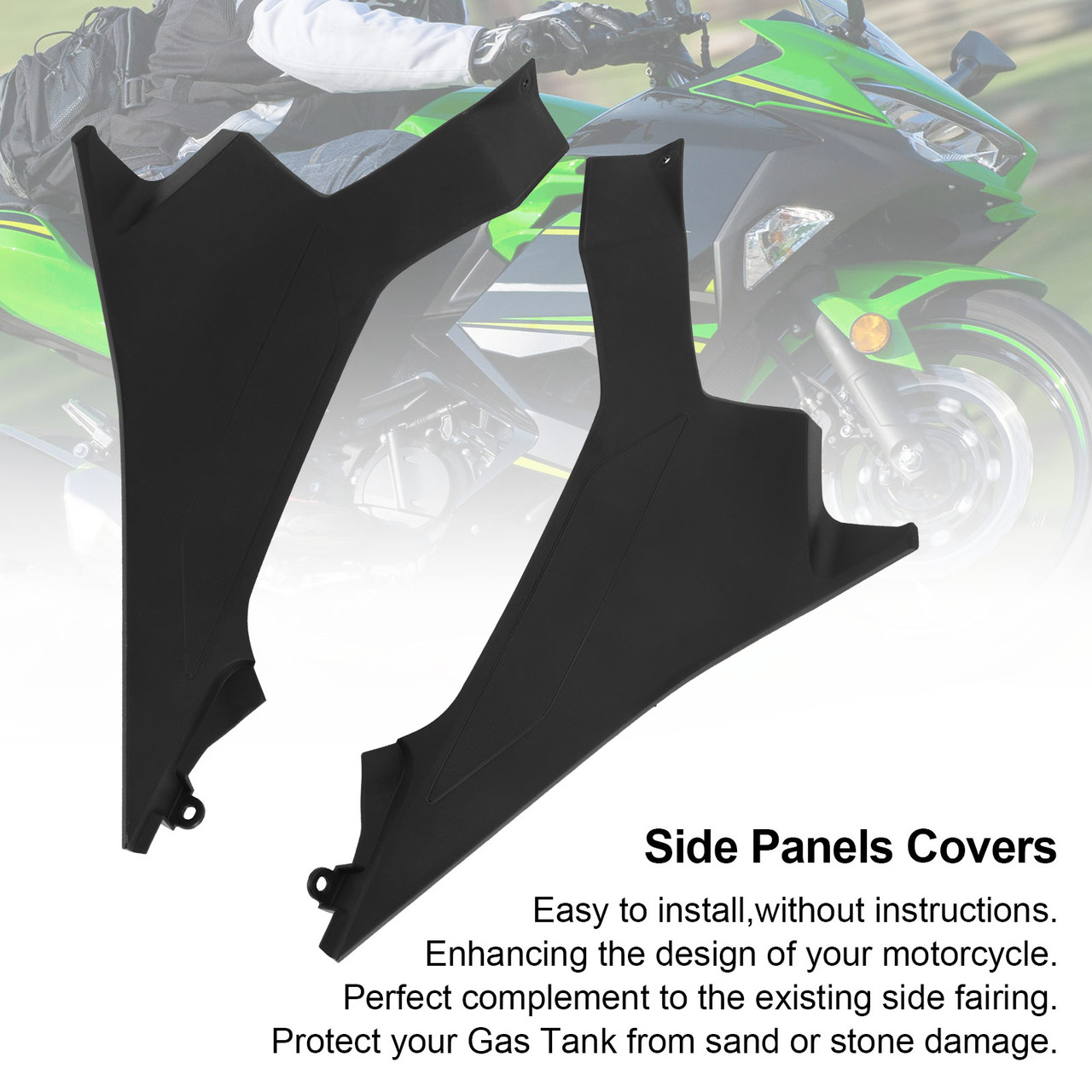 Gas Tank Side Panel Cover Fairing Fit for Kawasaki NINJA 400 2018-2020
