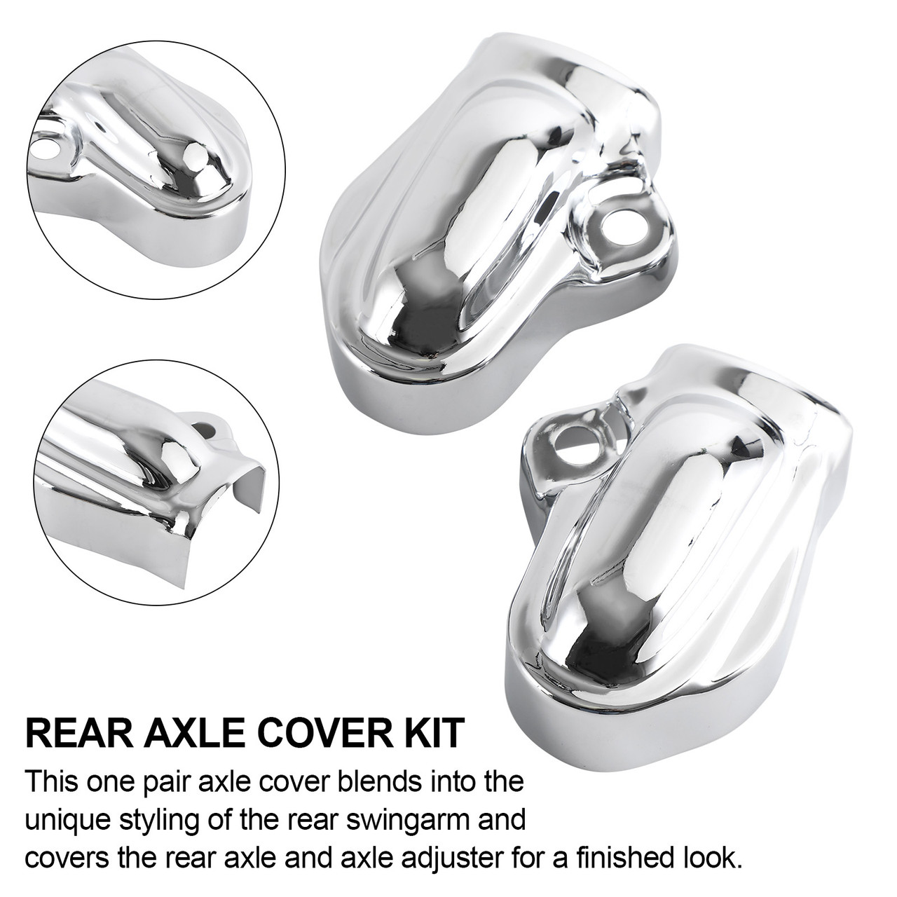 Rear Bar Shield Axle Nut Covers Fits for Harley V-Rod VRSC models 2002-2017 Chrome