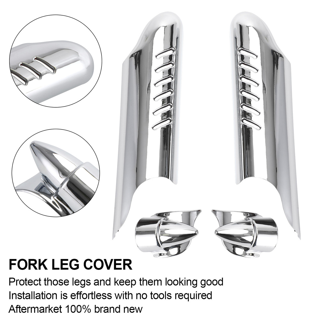 Fork Lower Leg Deflectors Shield Cover fit for Touring Electra Glide Classic EFI FLHTCI : 2000¨C2006 Chrome