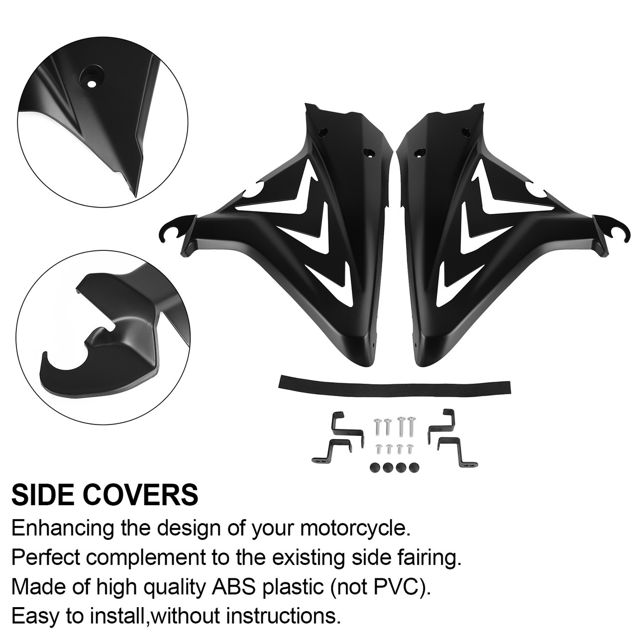 Side Frame Cover For Honda CBR650R 2019-2021 Black