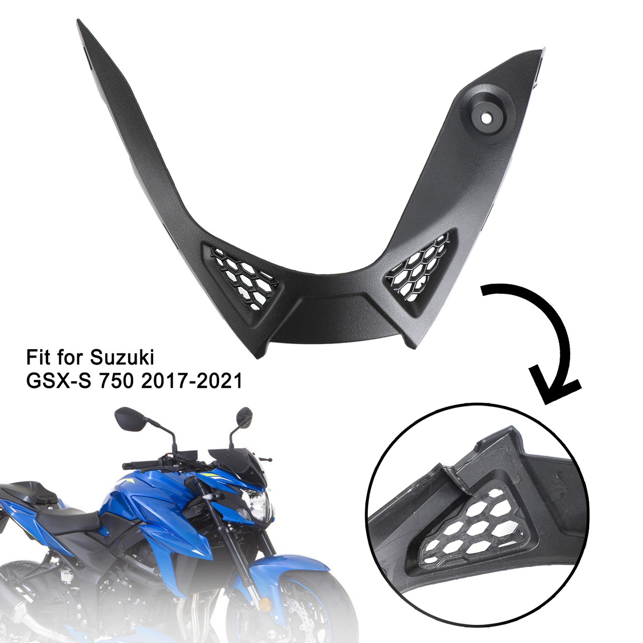 Lower Protection Cover Fairing Plates Fit for Suzuki GSX-S 750 2017-2021 Black
