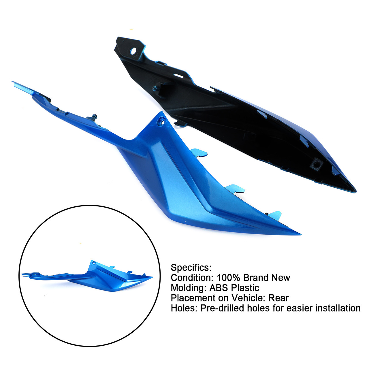 Rear Tail Side Driver Seat Cover Fairing Fit for Suzuki GSX-S 750 2017-2021 Blue