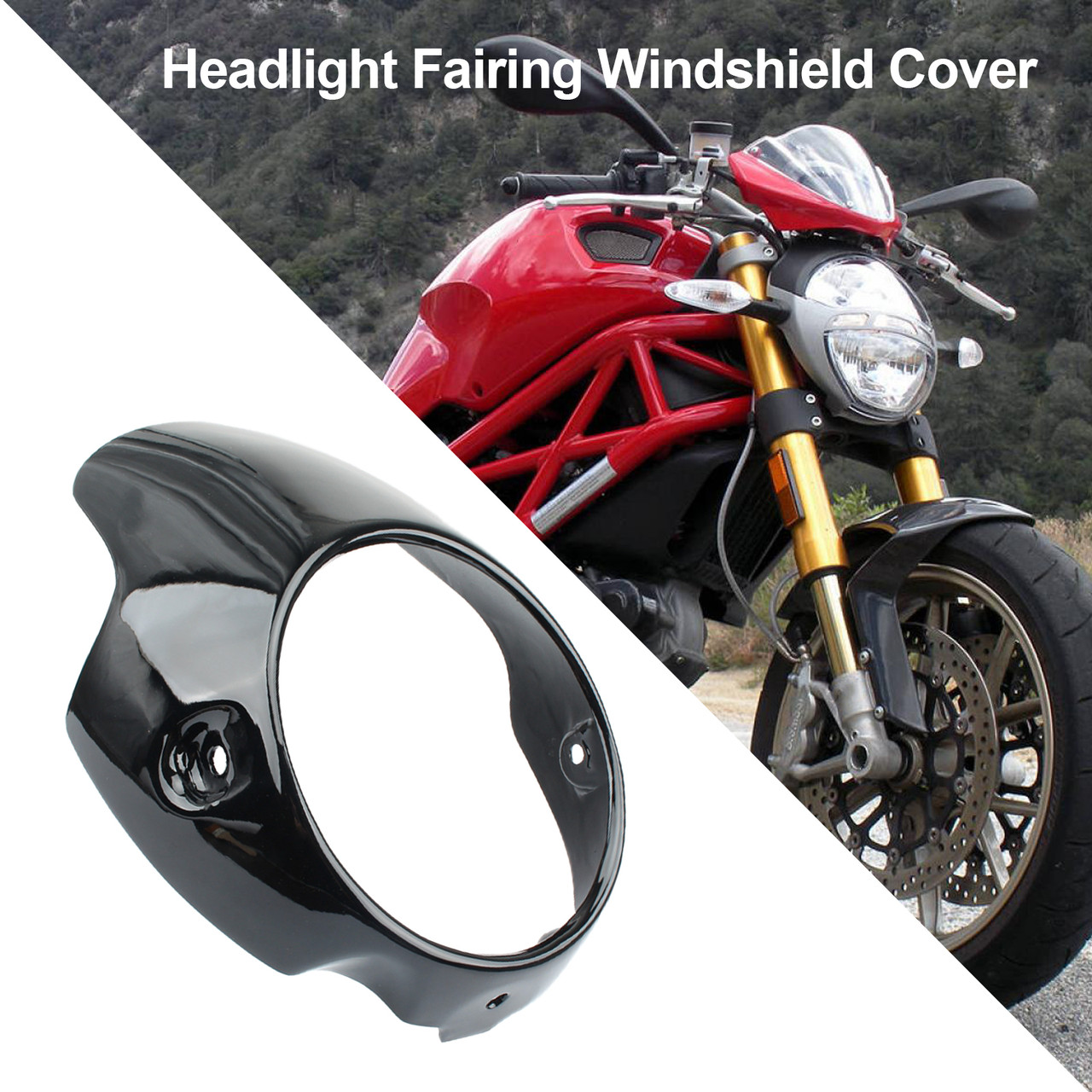 m★★★★ Headlight Fairing Windshield Cover For Triumph Bonneville T100 T12