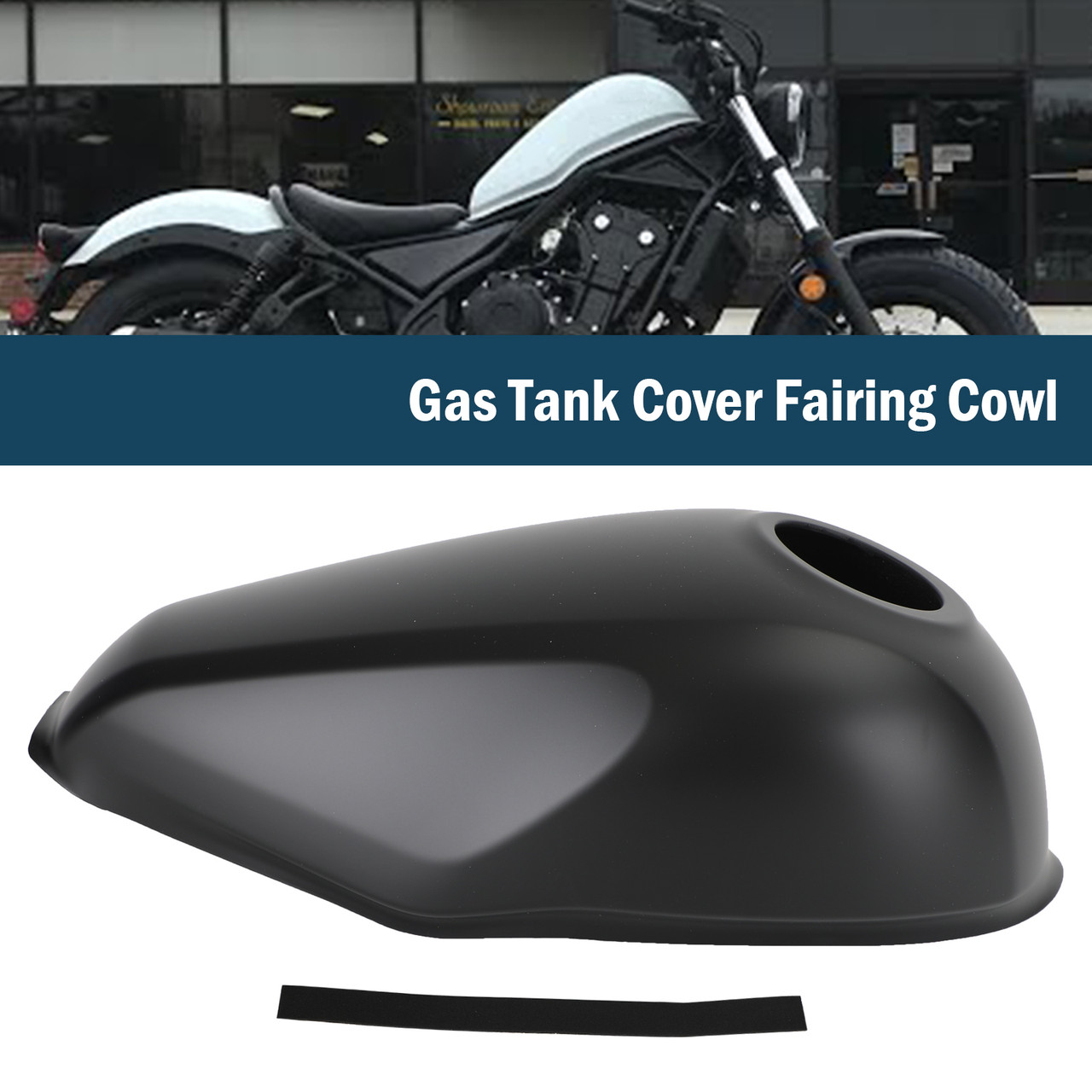 Gas Tank Cover Fairing Cowl Fit for Honda Rebel CMX500 2017-2023 MBLK