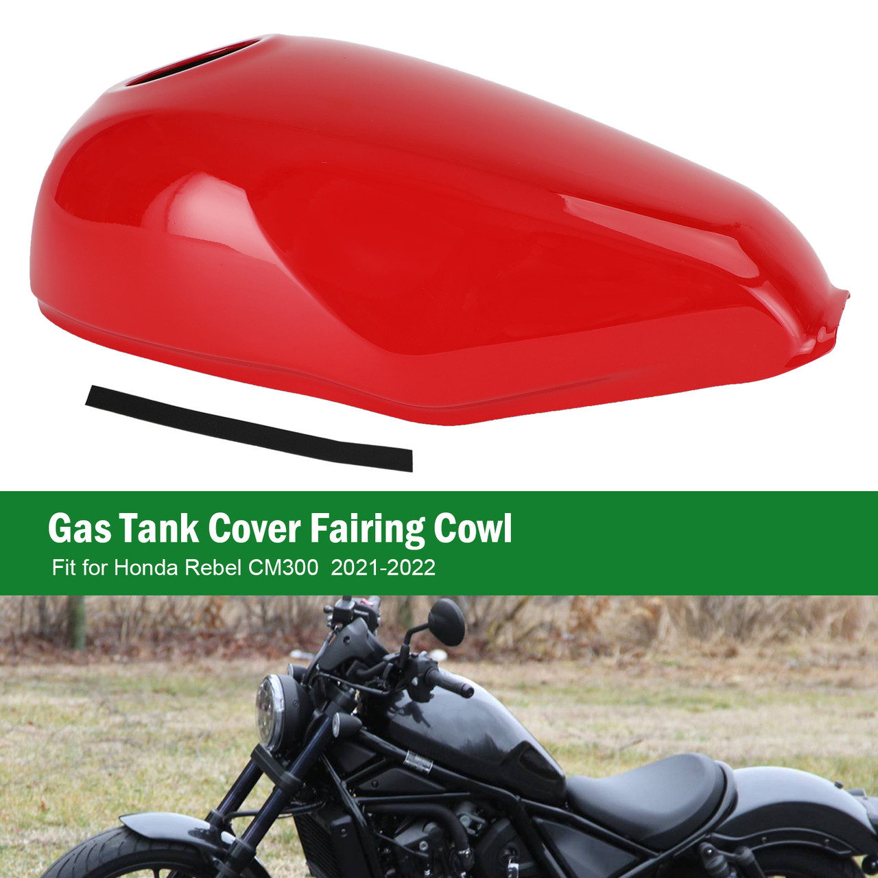 Gas Tank Cover Fairing Cowl Fit for Honda Rebel CMX500 2017-2023 Red