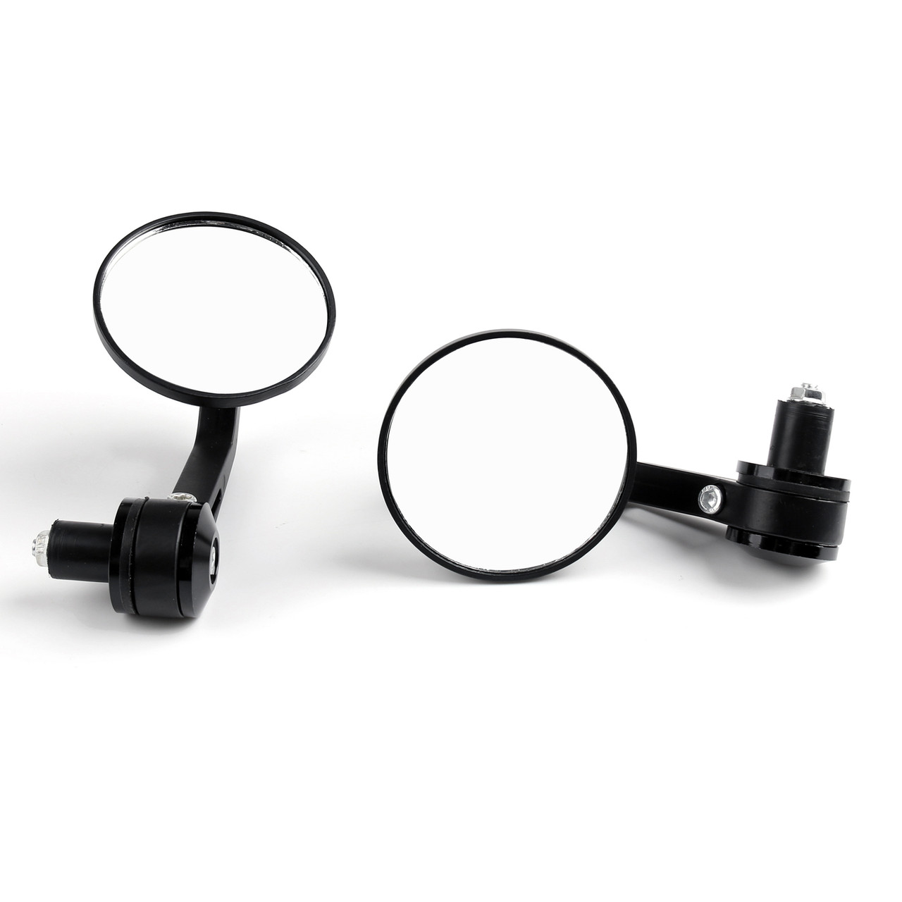 1 Pair CNC Motorcycle 3" Round Side Mirror fits For Kawasaki Black~BC3