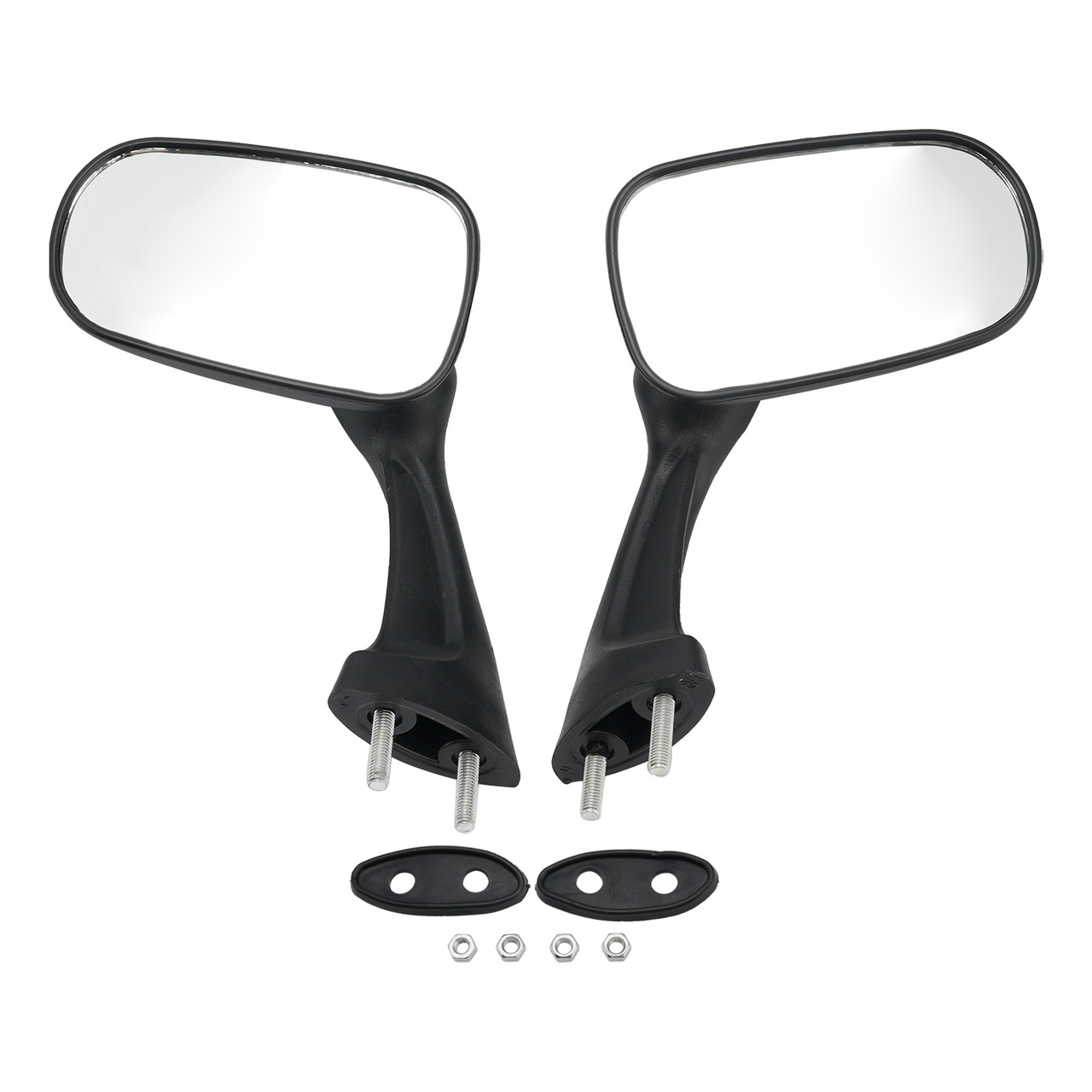 Motorcycle Rearview Side Mirrors Left & Right For Honda CBR250 MC19 1988-1989 CBR400 NC29 1990-1994 VFR400 NC30 1989-1992 Black