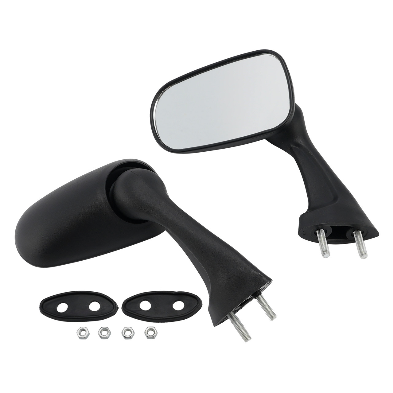 Motorcycle Rearview Side Mirrors Left & Right For Honda CBR250 MC19 1988-1989 CBR400 NC29 1990-1994 VFR400 NC30 1989-1992 Black