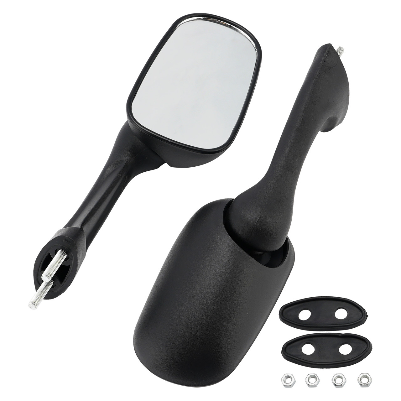 Motorcycle Rearview Side Mirrors Left & Right For Honda CBR250 MC19 1988-1989 CBR400 NC29 1990-1994 VFR400 NC30 1989-1992 Black