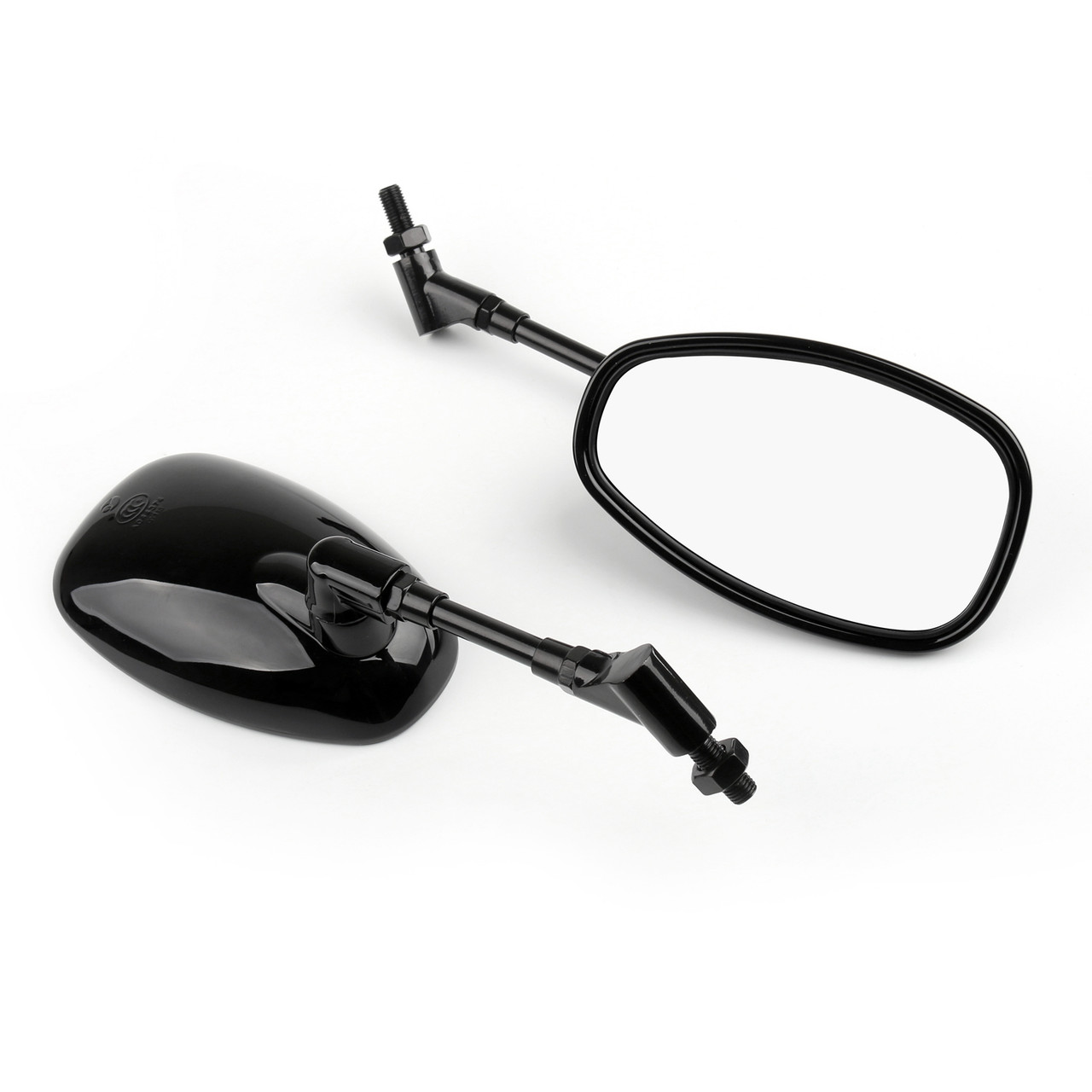 1 Pair Rear View Mirrors(left&right) For Yamaha FZ6 2004-2009 VMAX12 V-MAX 1990-1999 XJR400 1993-2007 Black