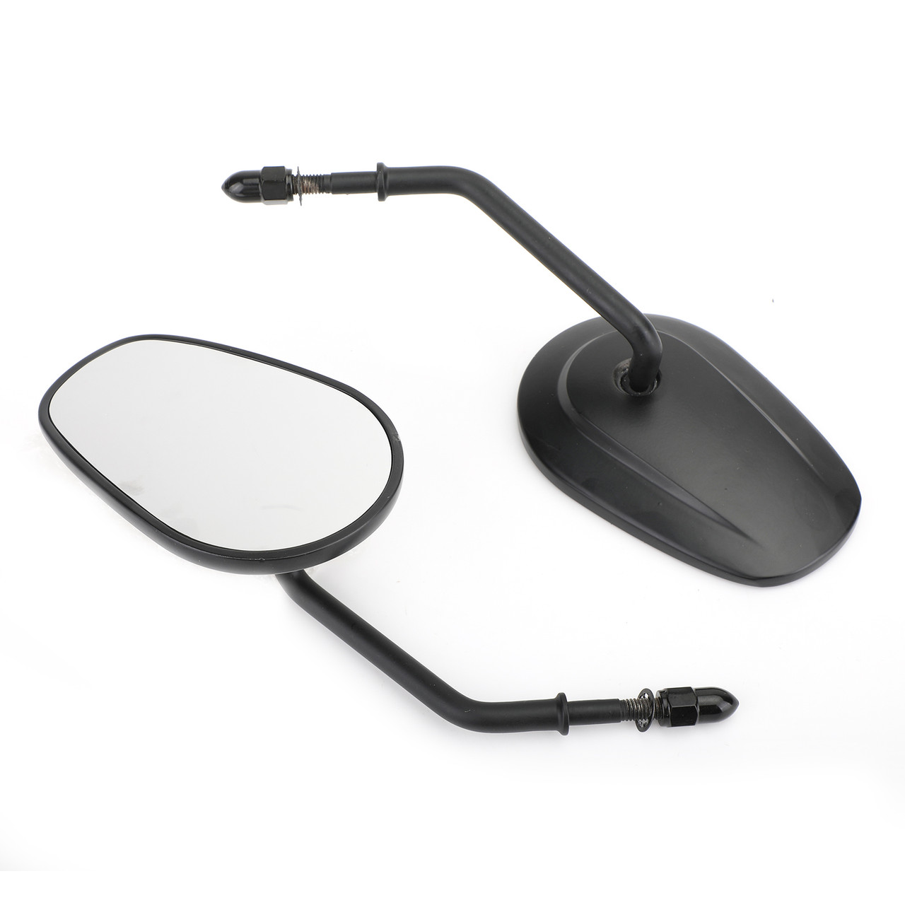 1 Pair Mirrors(Left & Right) Fit For HARLEY Switchback FLD 2012-2016 Wide Glide FXDWG Roadster XL1200CX 2016 Road King FLHR 1994-2016 Black