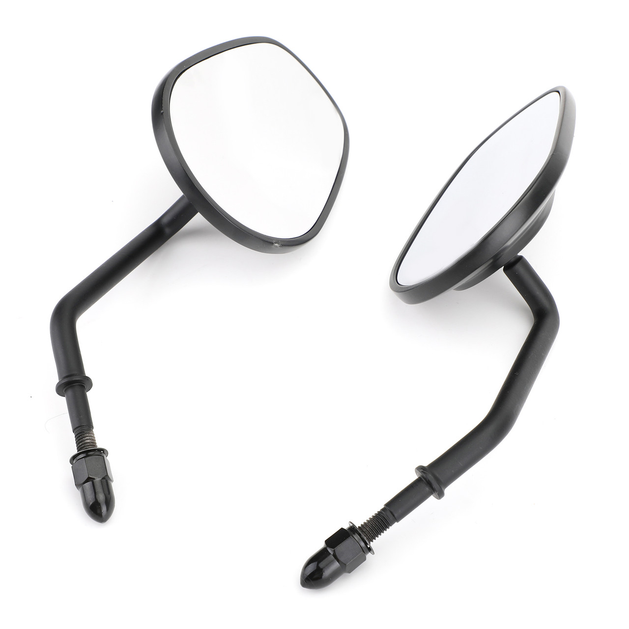 1 Pair Mirrors(Left & Right) Fit For HARLEY Switchback FLD 2012-2016 Wide Glide FXDWG Roadster XL1200CX 2016 Road King FLHR 1994-2016 Black