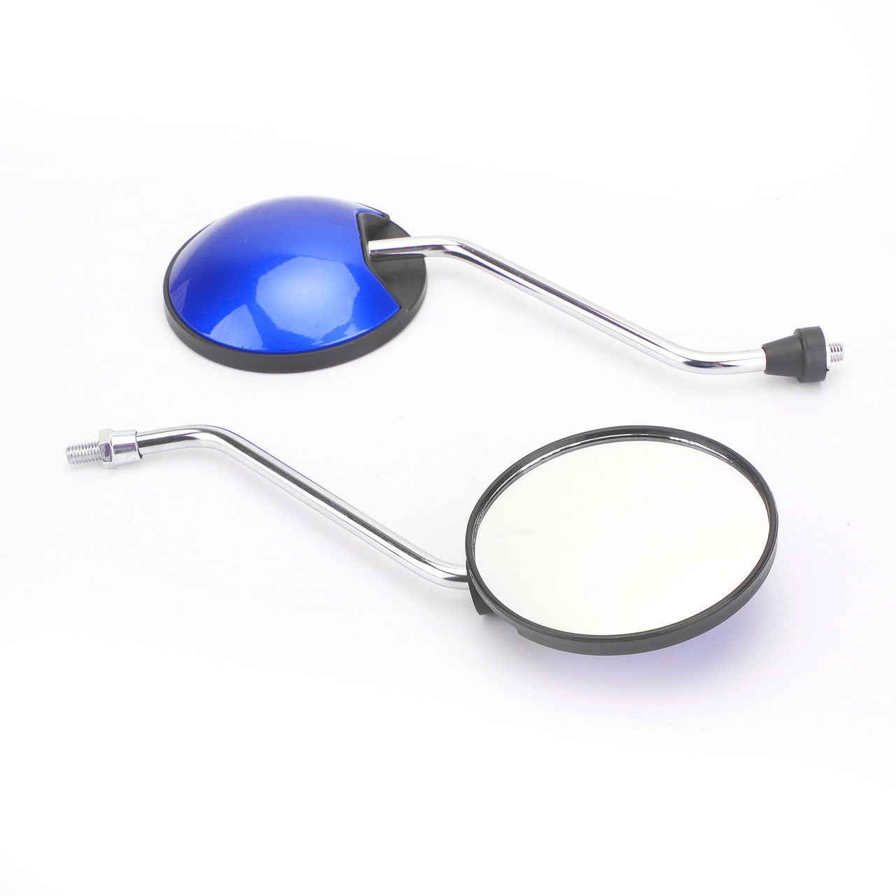 Pair 8mm Rearview Mirrors fits for Honda Scooter Motorcycle Moped Bike ATV with 8MM threads Blue~BC2