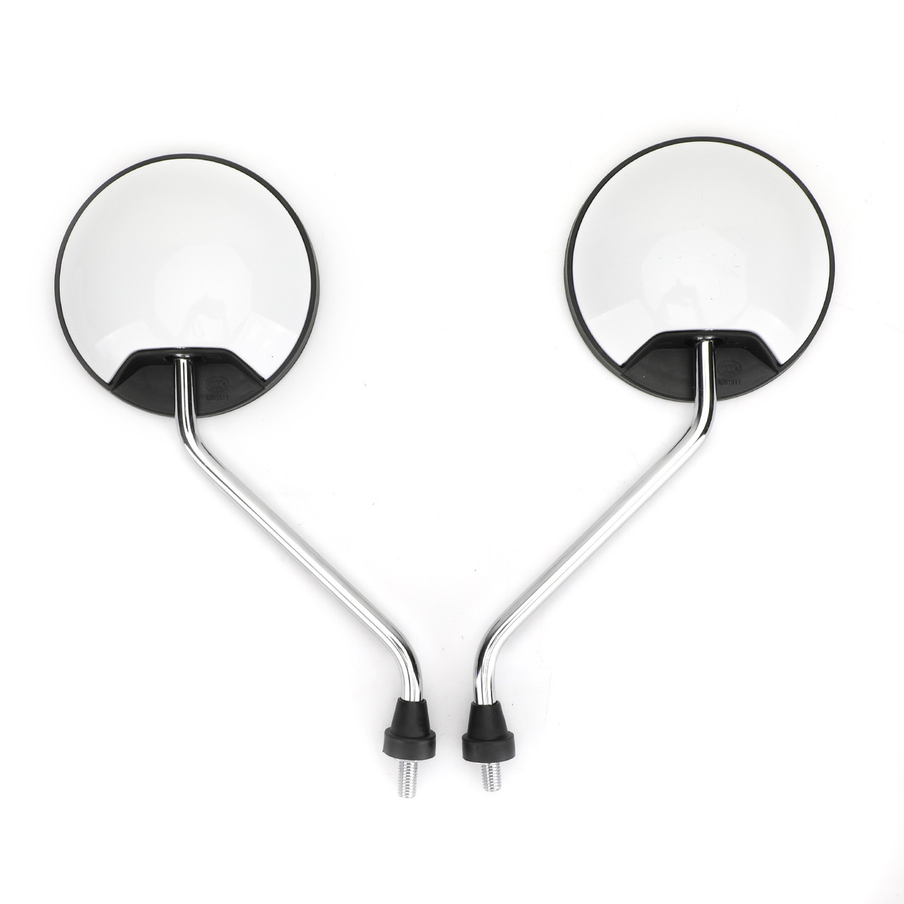 Pair 8mm Rearview Mirrors fits for Honda Scooter Motorcycle Moped Bike ATV with 8MM threads White~BC2