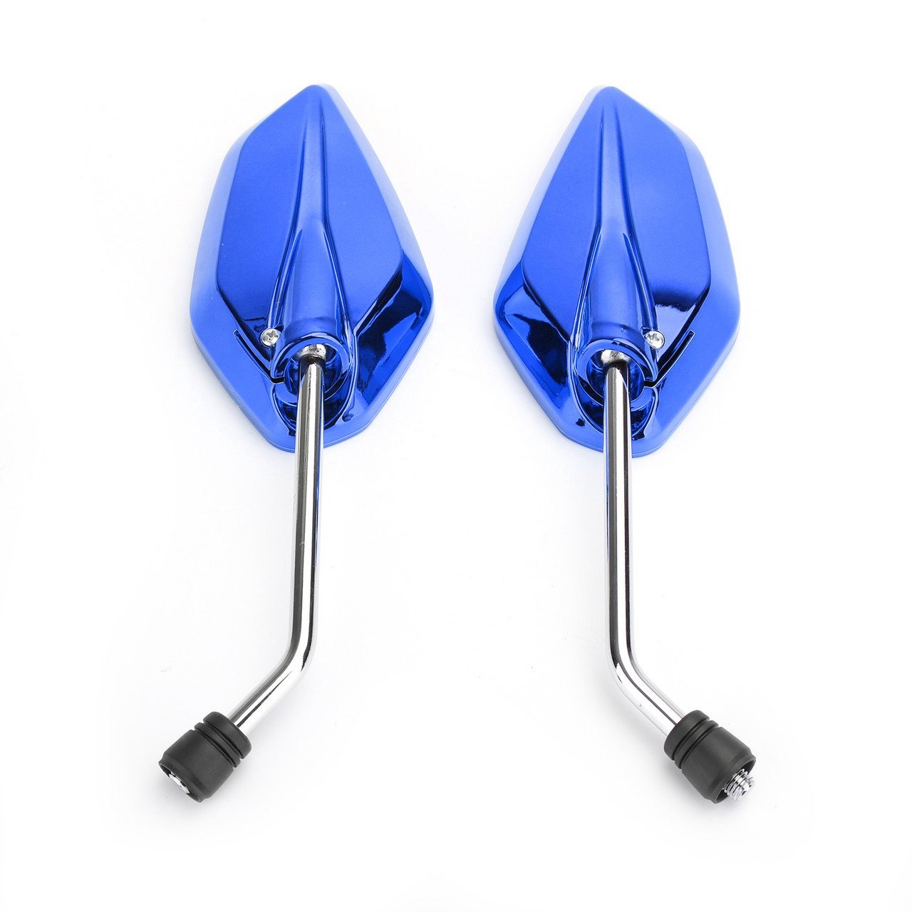 Pair 10mm Rearview Mirrors fits for Honda with 10mm standard thread Blue~BC2