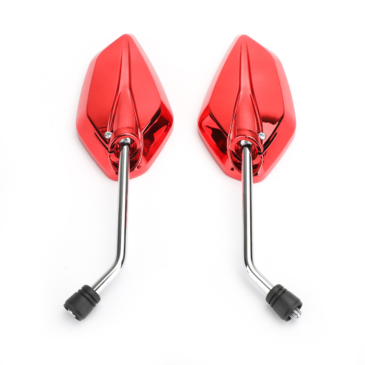 Pair 10mm Rearview Mirrors fits for Suzuki with 10mm standard thread Red~BC1