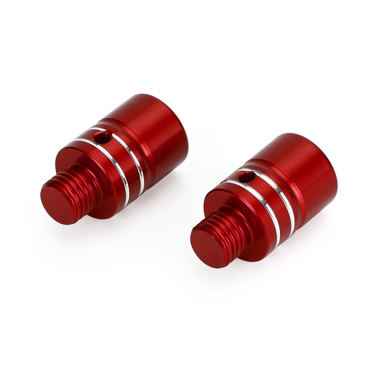 CNC Pair M10 Mirror Blanking Plugs Bolts Fit For BMW R1200GS LC 2013-2016 (Water cooling) Red