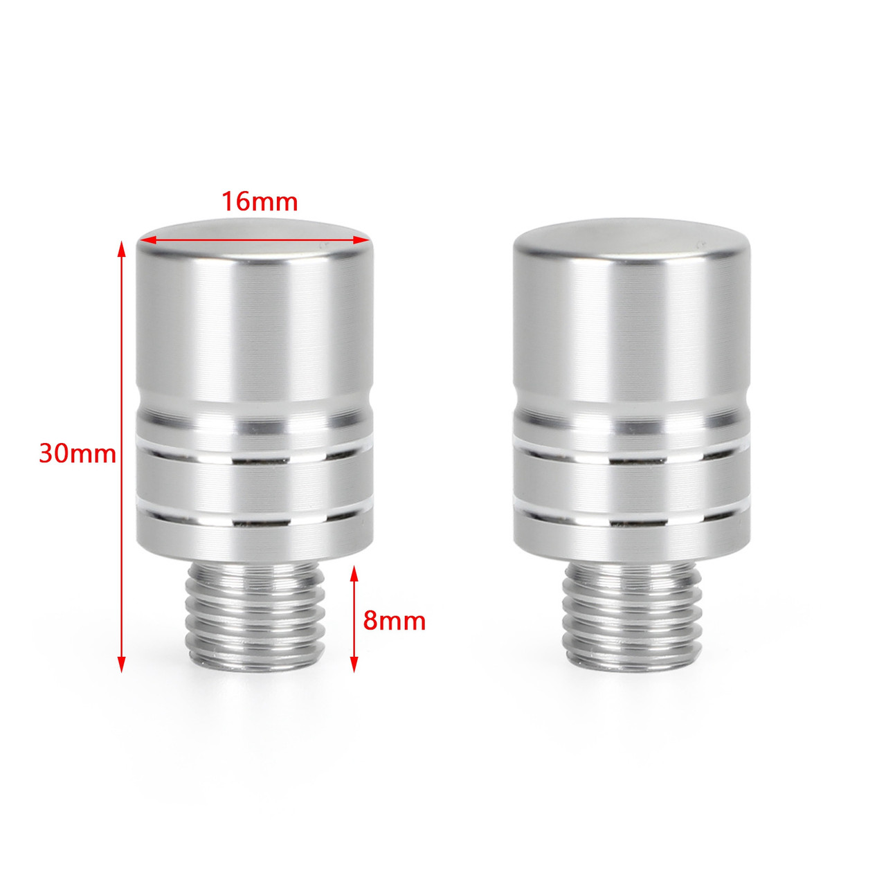 CNC Pair M10 Mirror Blanking Plugs Bolts Fit For BMW R1200GS LC 2013-2016 (Water cooling) SIL