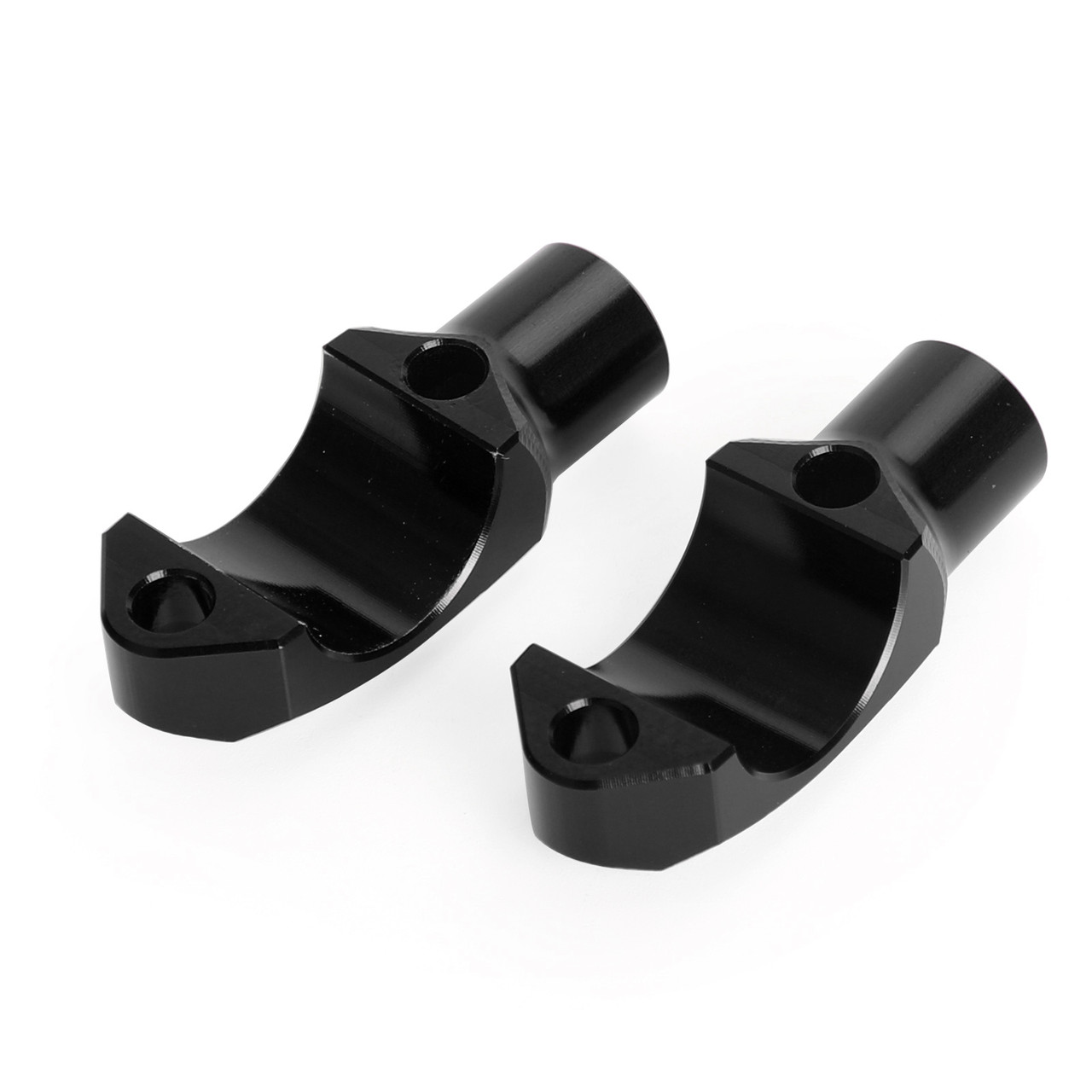 CNC Pair Master Cylinder Handlebar Clamps 10mm x 1.5mm Mirror Fit For BMW G310R 2017-2021 R1200GS / Adventure 2013-2018 BLK