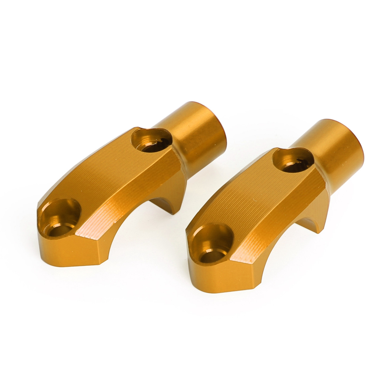 CNC Pair Master Cylinder Handlebar Clamps 10mm x 1.5mm Mirror Fit For BMW G310R 2017-2021 R1200GS / Adventure 2013-2018 Gold